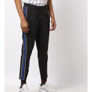 NWT JACK & JONES Mens Tapered Vega Jogger Pants Dark Grey Mela Stripe Size 31x34